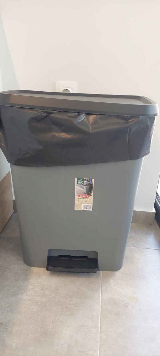 Curver Waste Bin Waste Plastic Black 50lt 1pcs