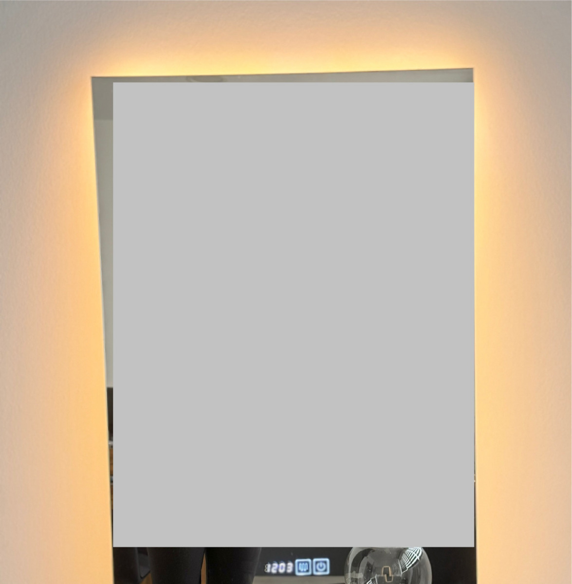 ACP Правоъгълена Банско Огледало LED Touch 80x50см Бял