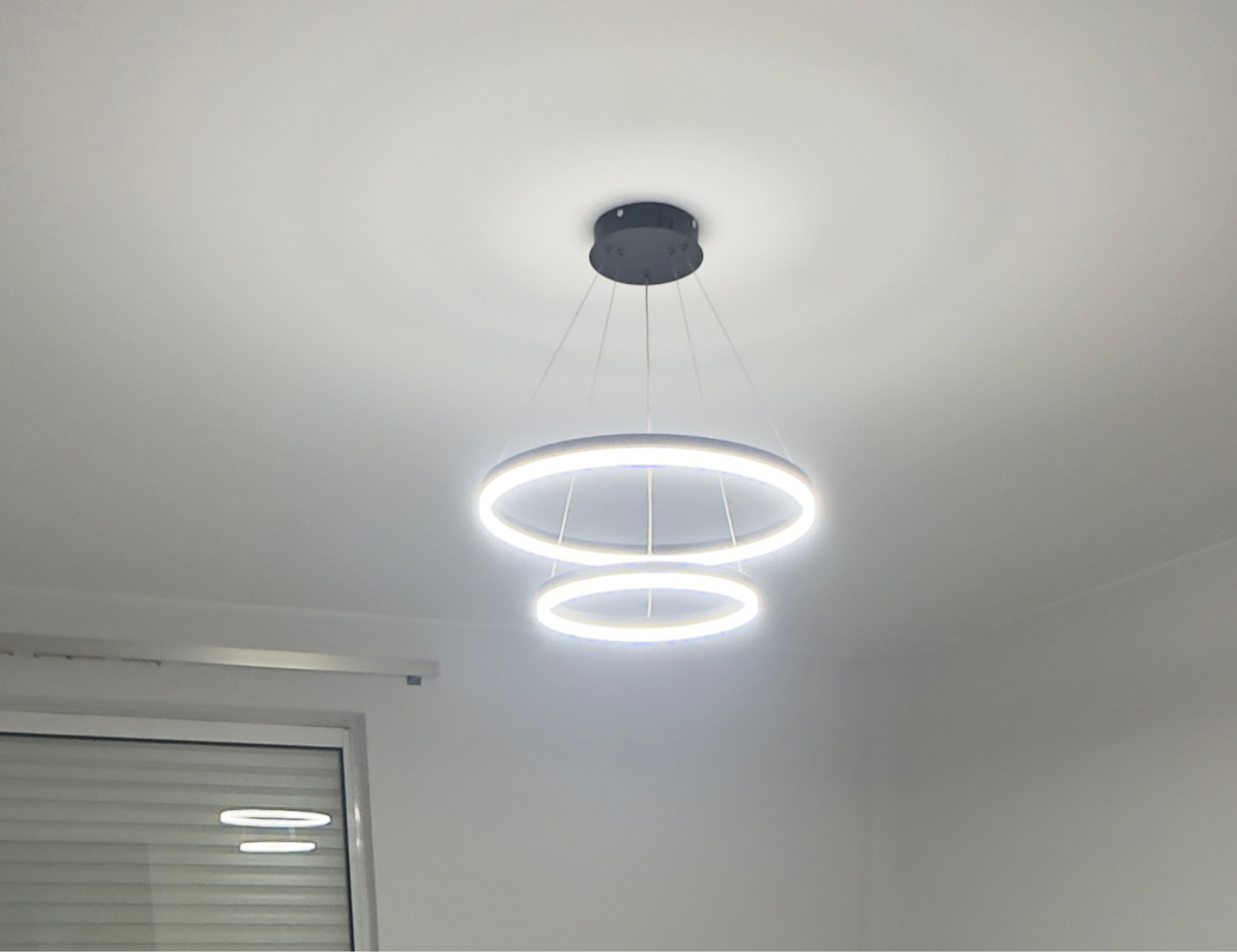 Lightex Κρεμαστό Φωτιστικό Μαύρο LED με Ρυθμιζόμενο Λευκό Φως 60εκ.