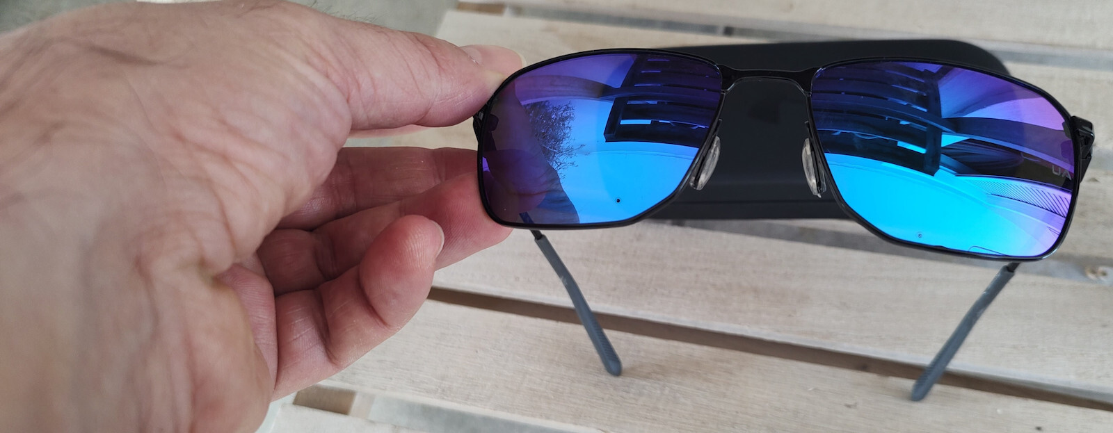 Under Armour Unisex Sunglasses with Black Metallic Frame and Blue Mirror Lens UA Scepter 2 G 807 Z0