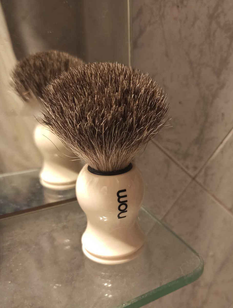 Muhle Gustav 81HA Shaving Brush Brown with Badger Bristle 34mm