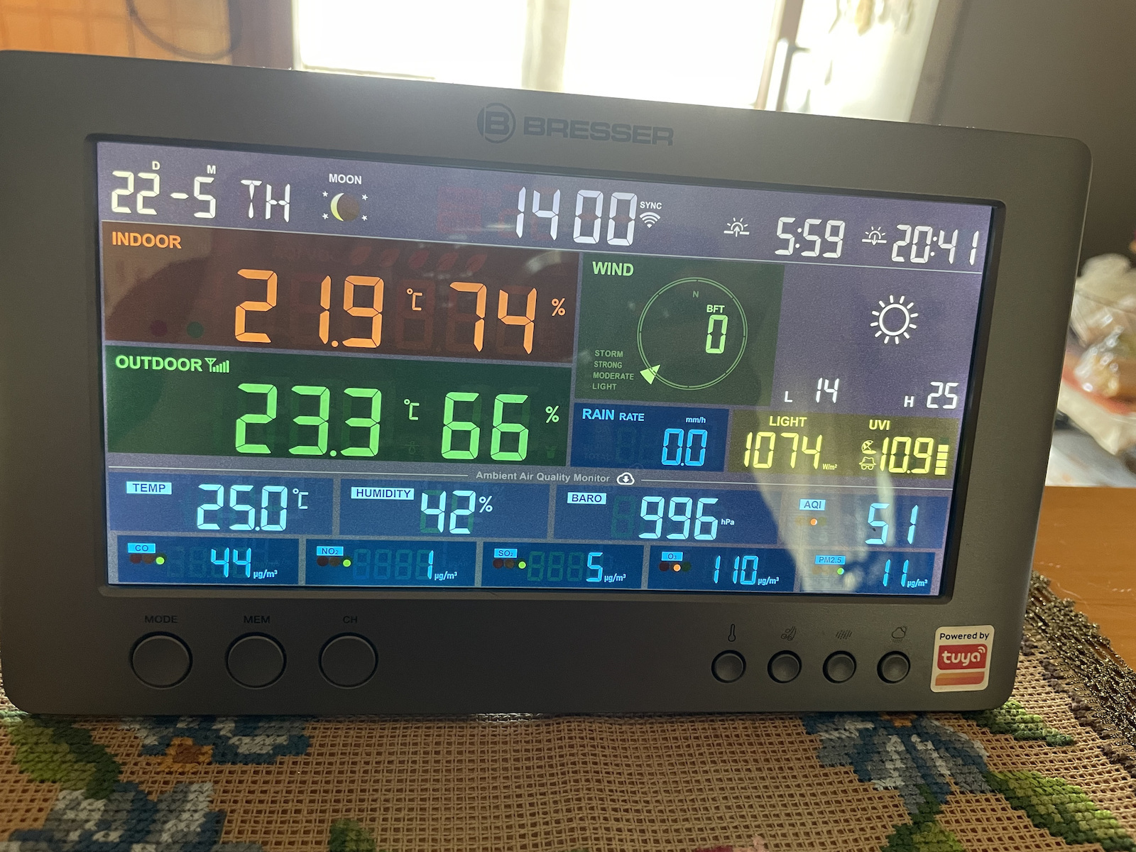 Bresser 7003900 Wireless Digital Weather Station Tabletop