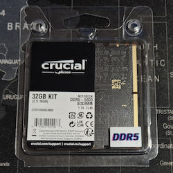 【Vita】crucial DDR5-5600 32GB(16GB*2) Crucial 32GB DDR5 RAM cu 2 module (2x16GB) și Viteză 5600