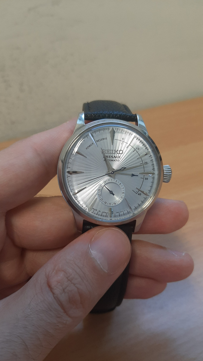 Seiko Presage Basic Line Men's Watch 40.5mm Chronograph Automatic with Silver Metal Bracelet