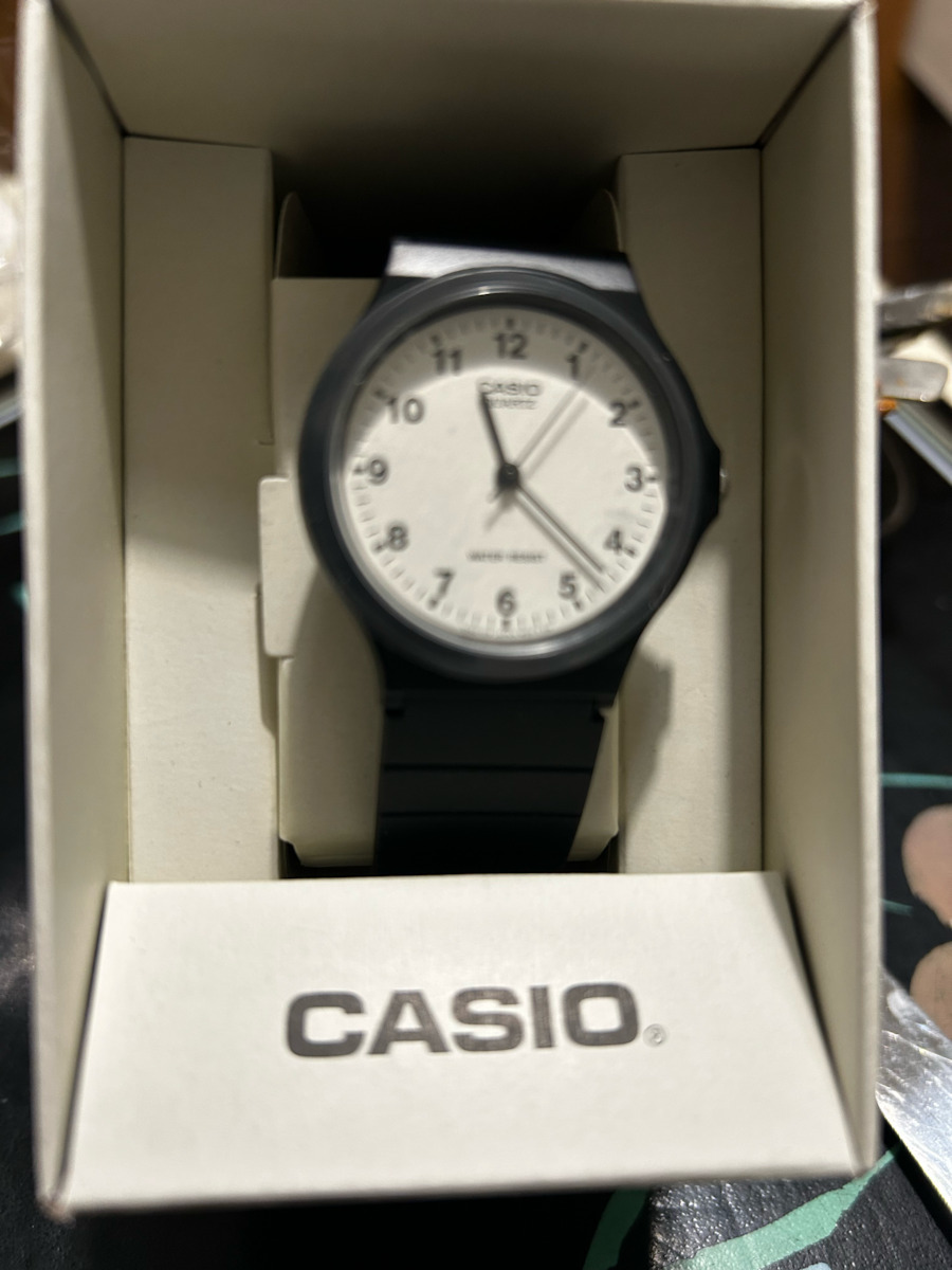 Casio Collection Ανδρικό Ρολόι Μπαταρίας με Μαύρο Καουτσούκ Λουράκι