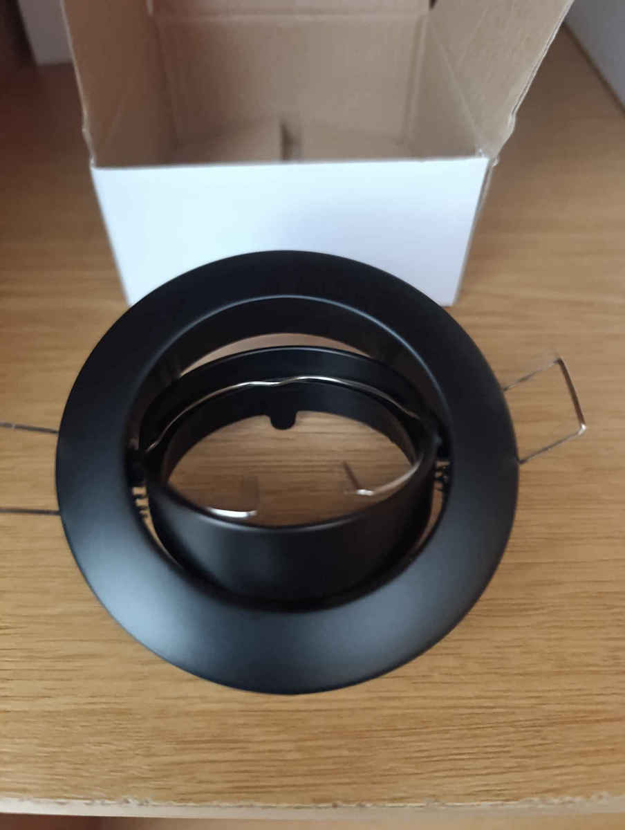 123led Кръгла Металик Рамка за Спот GU10 Черен 8.4x8.4см. 1бр