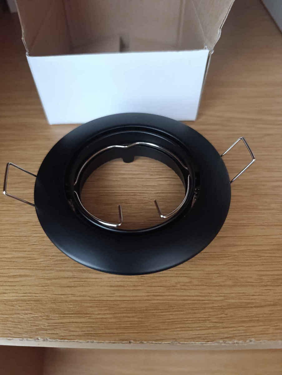 123led Кръгла Металик Рамка за Спот GU10 Черен 8.4x8.4см. 1бр