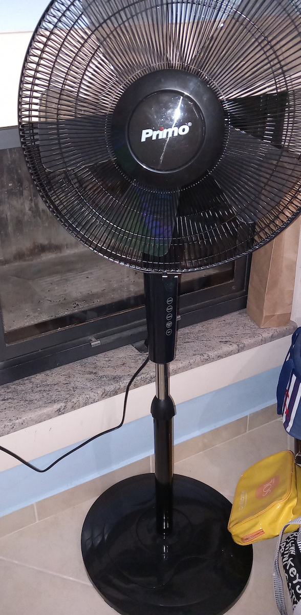 Primo PRSF-80505 Pedestal Fan 60W 40cm Diameter with Remote Control Black