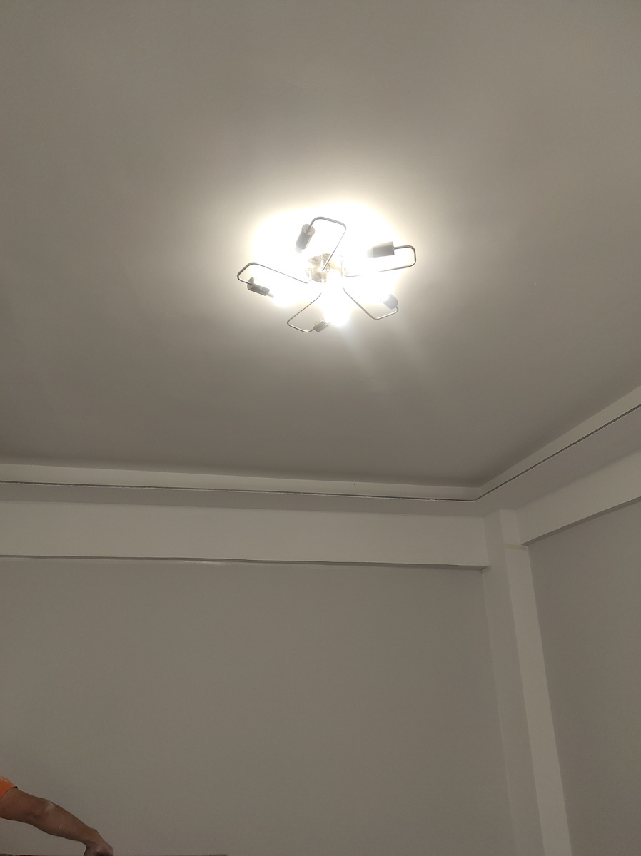 Home Lighting Shevy Ceiling Mount Light 54cm Silver with Socket E27