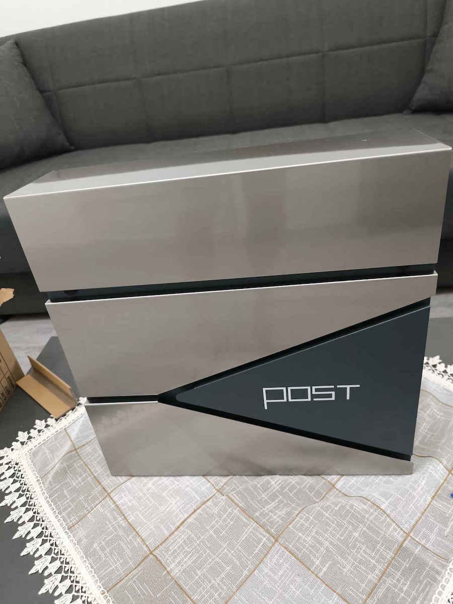 Songmics Outdoor Mailbox Metallic in Gray Color 37x10.5x37cm
