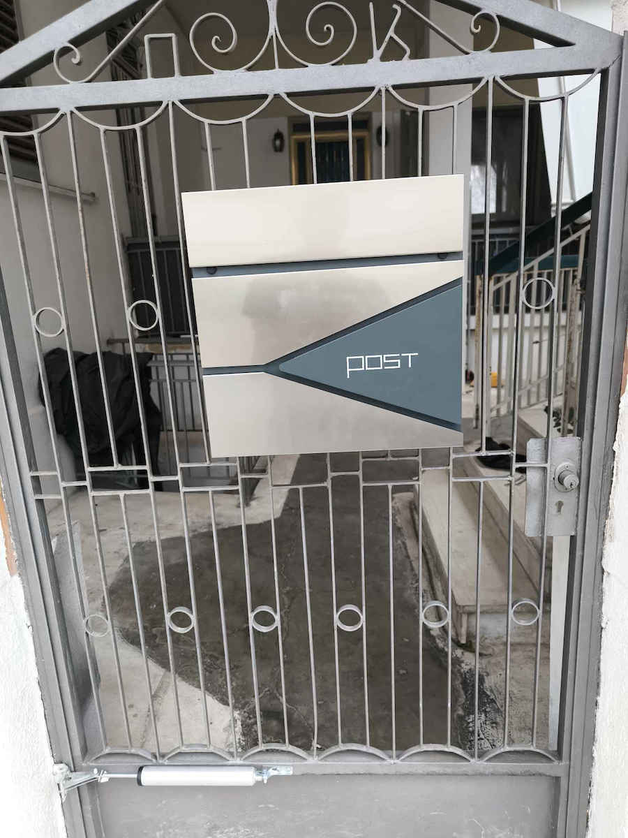 Songmics Outdoor Mailbox Metallic in Gray Color 37x10.5x37cm