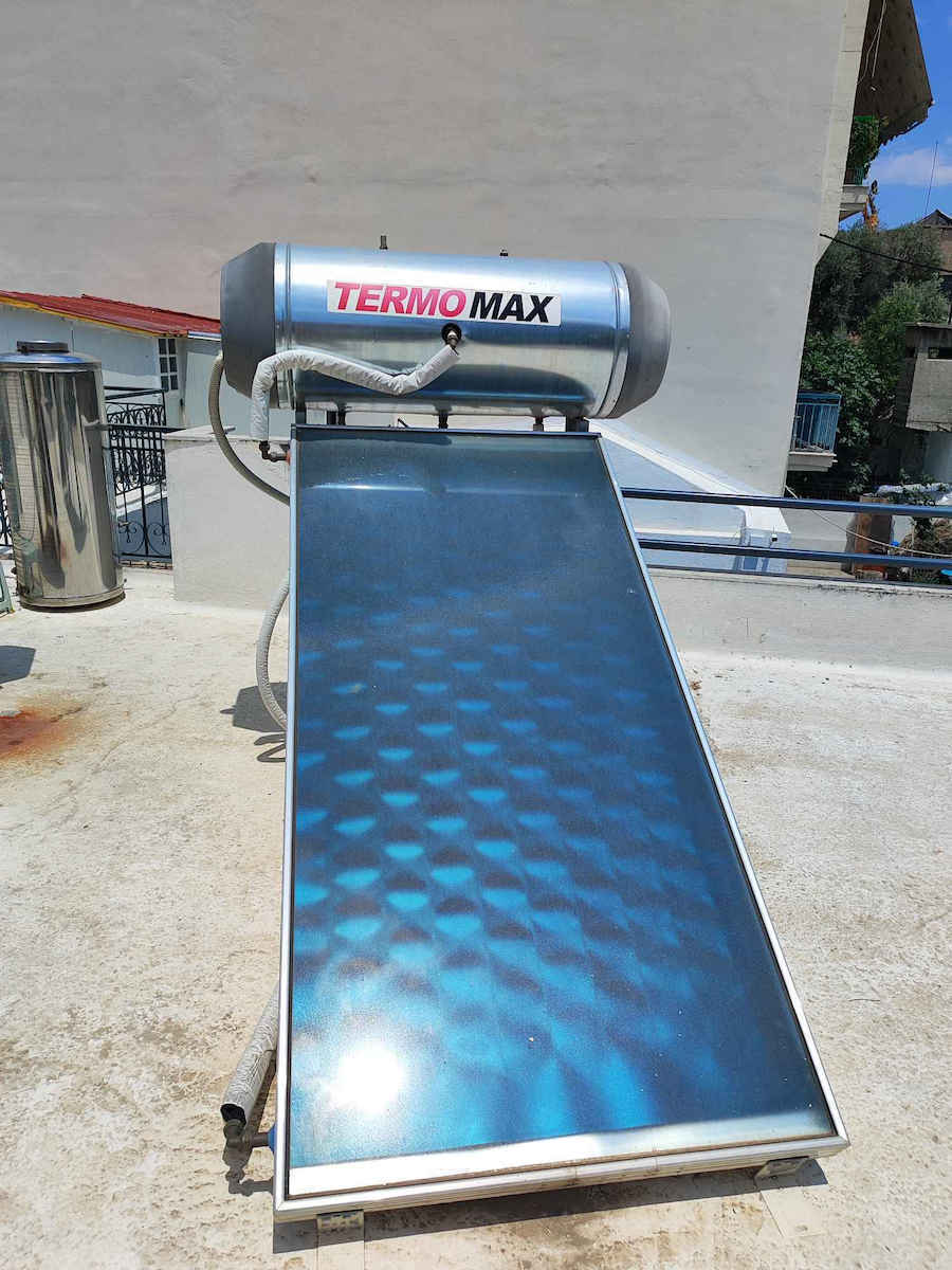 Termomax Ηλιακός Θερμοσίφωνας 120lt Glass Διπλής Ενέργειας 1.5τ.μ. Επιλεκτικός