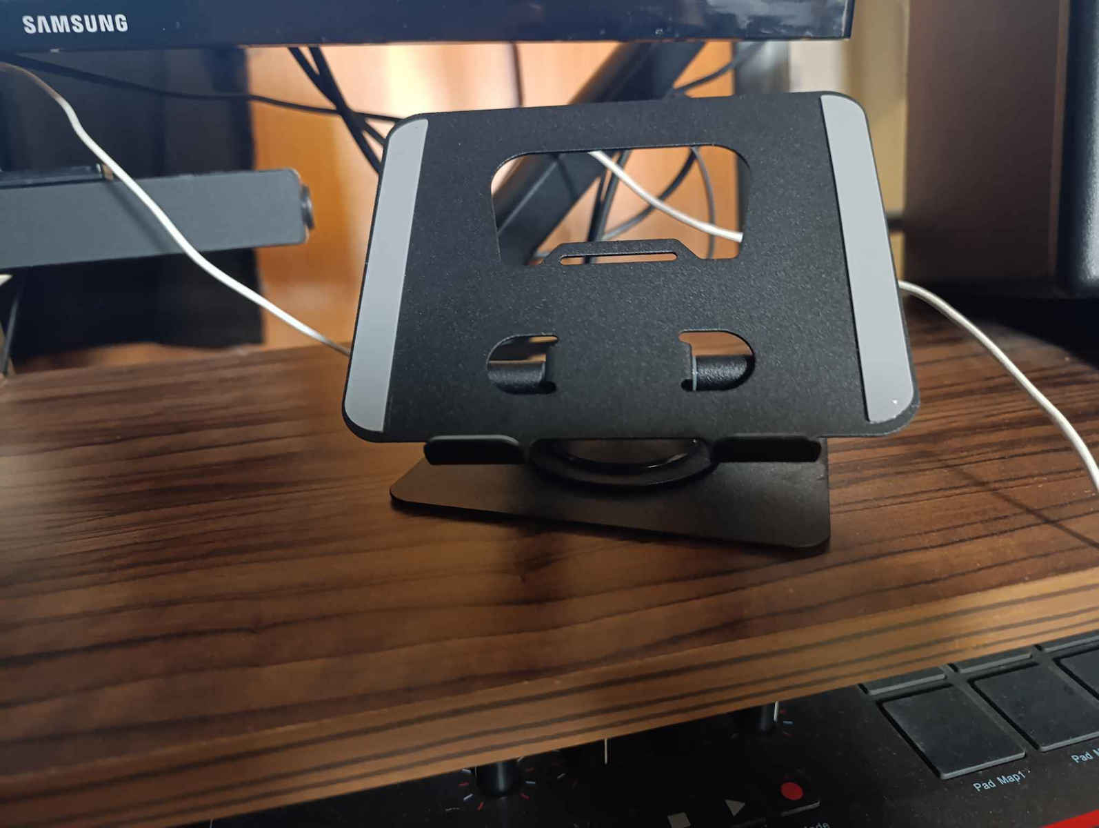 Tablet Stand with Extension Arm Gray