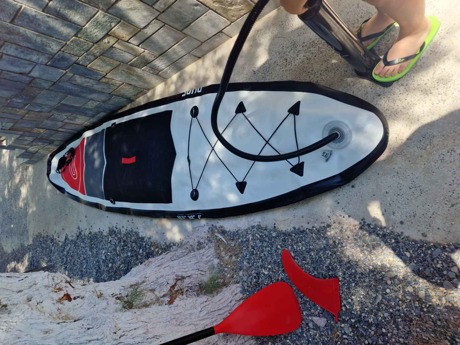 Bike Toys Φουσκωτή Σανίδα SUP / Kayak με Μήκος 3.2m Γκρι