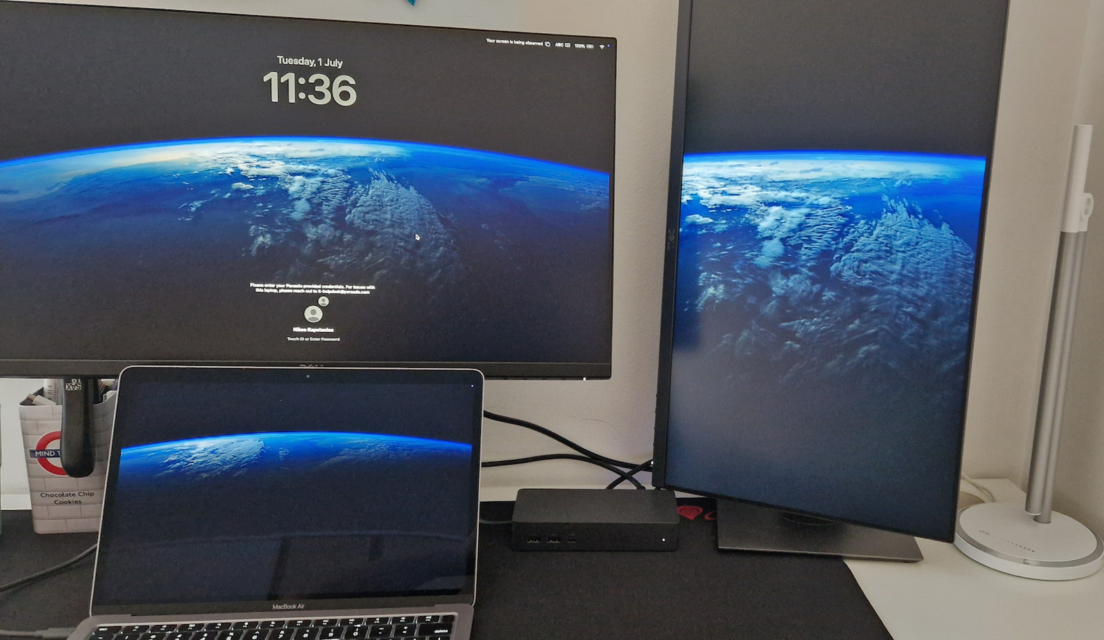 Dell UD22 Dock Docking Station with HDMI/DisplayPort 4K PD Ethernet and Support for 2 Monitors Black