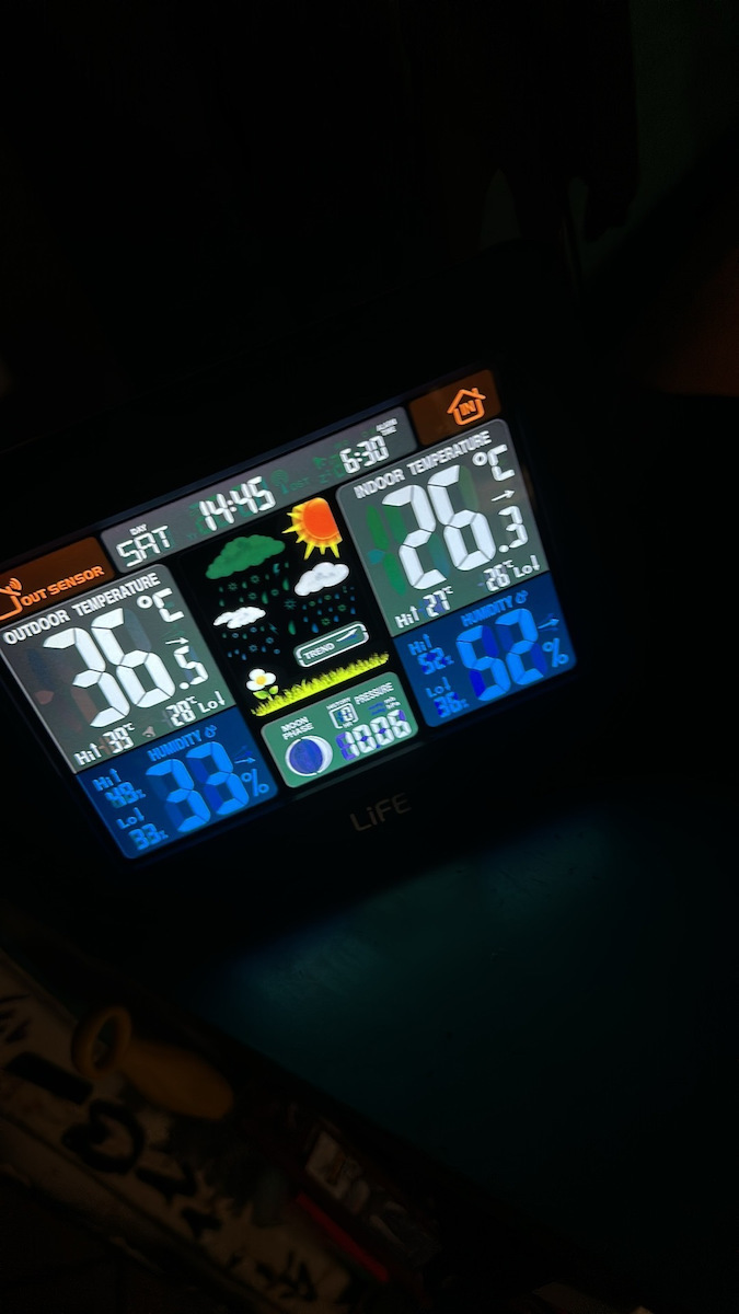 Life WES-300 Wireless Digital Weather Station Tabletop Black