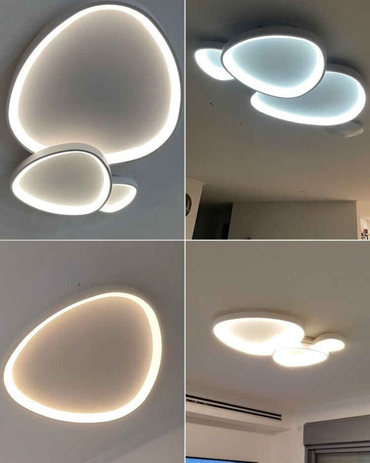 Lightex Deckenleuchte Montieren 67cm Weiß mit Integrierte LED und Fernbedienung