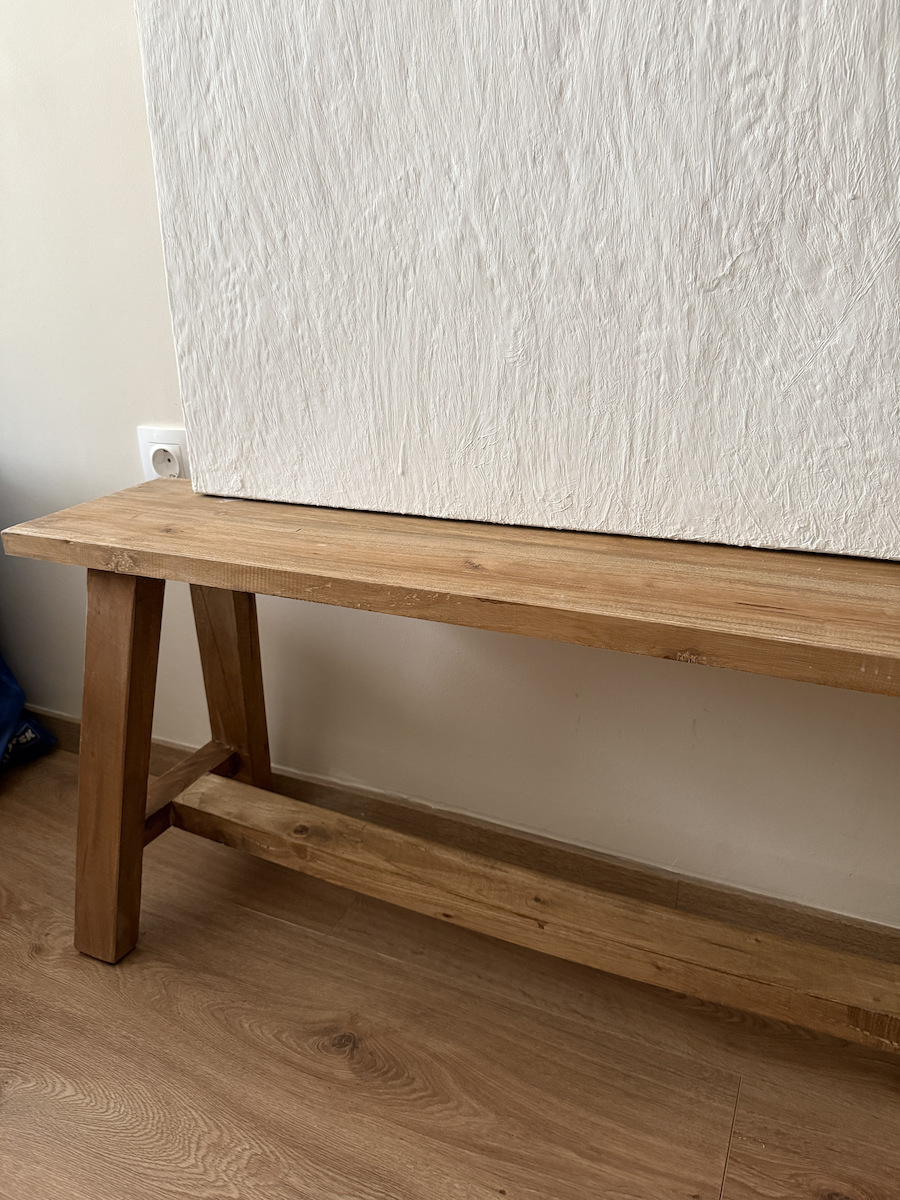 Tribeca Dining Room Bench with Wooden Surface teak wood 120x20x50cm