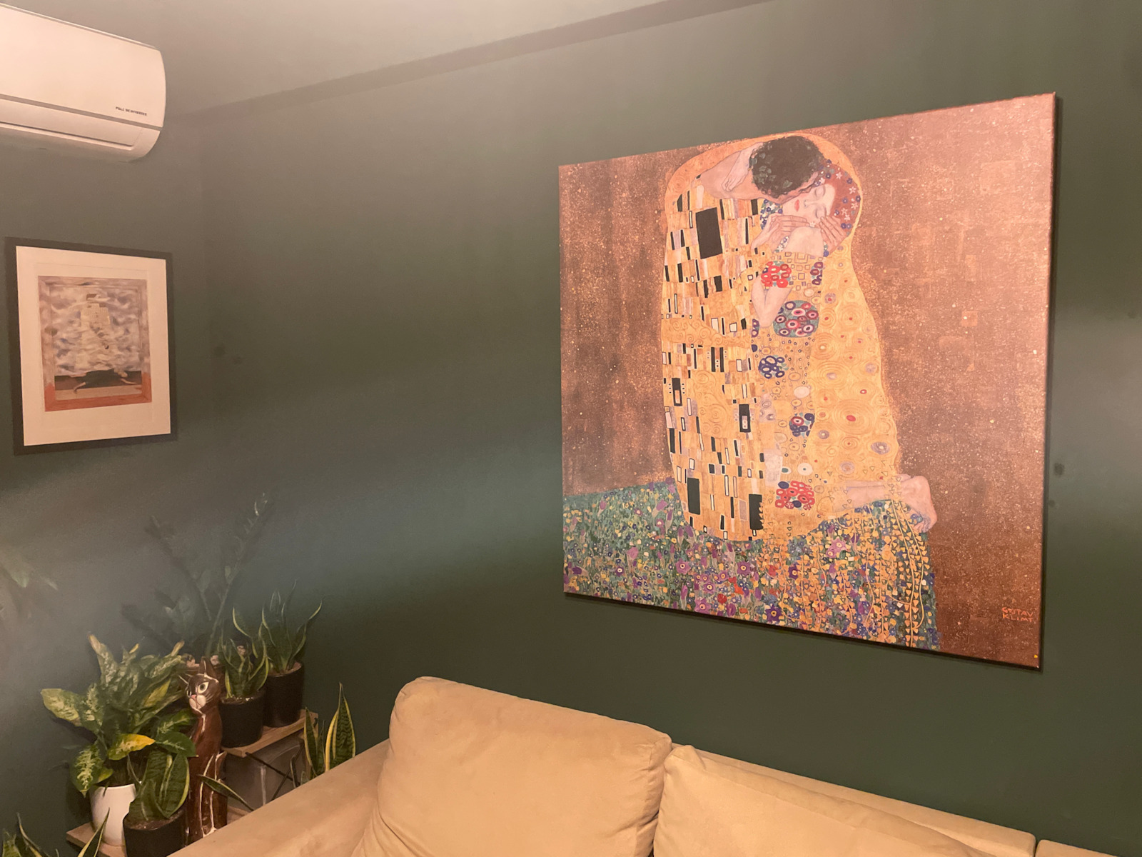 Canvas Painting Gustav Klimt Kiss Knv2558 95cm X 95cm