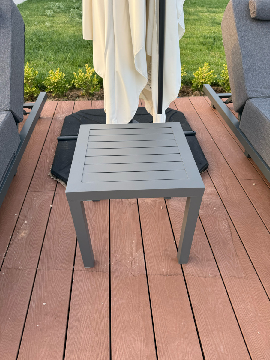 Auxiliary Outdoor Free Standing Aluminum Table Anthracite 45x45x45cm