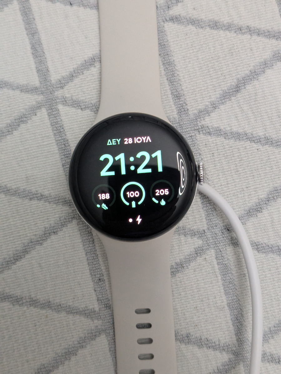 Google Pixel Watch 2 LTE Aluminium 41mm με eSIM και Παλμογράφο (Matte Black / Obsidian Active Band)