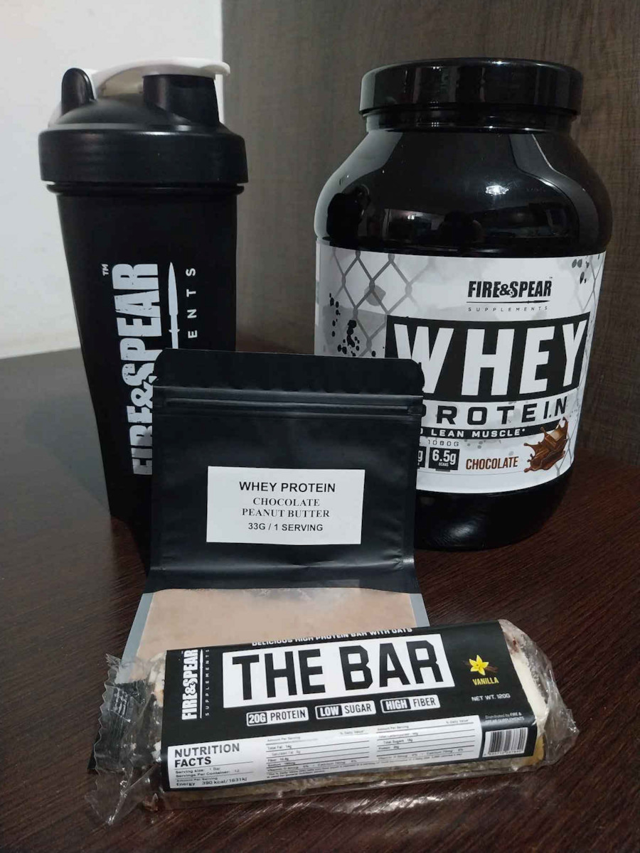 Fire & Spear Whey Protein Πρωτεΐνη Ορού Γάλακτος Χωρίς Γλουτένη με Γεύση Chocolate Peanut Butter 1kg