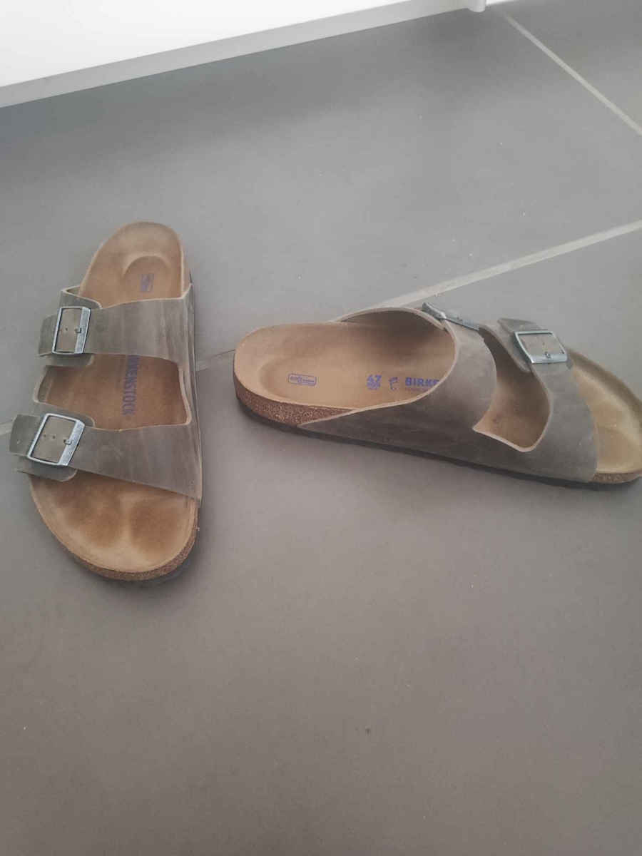 Arizona Soft Footbed Oiled Leather Leder Herrensandalen Tabacco Brown Regelmäßig Passform