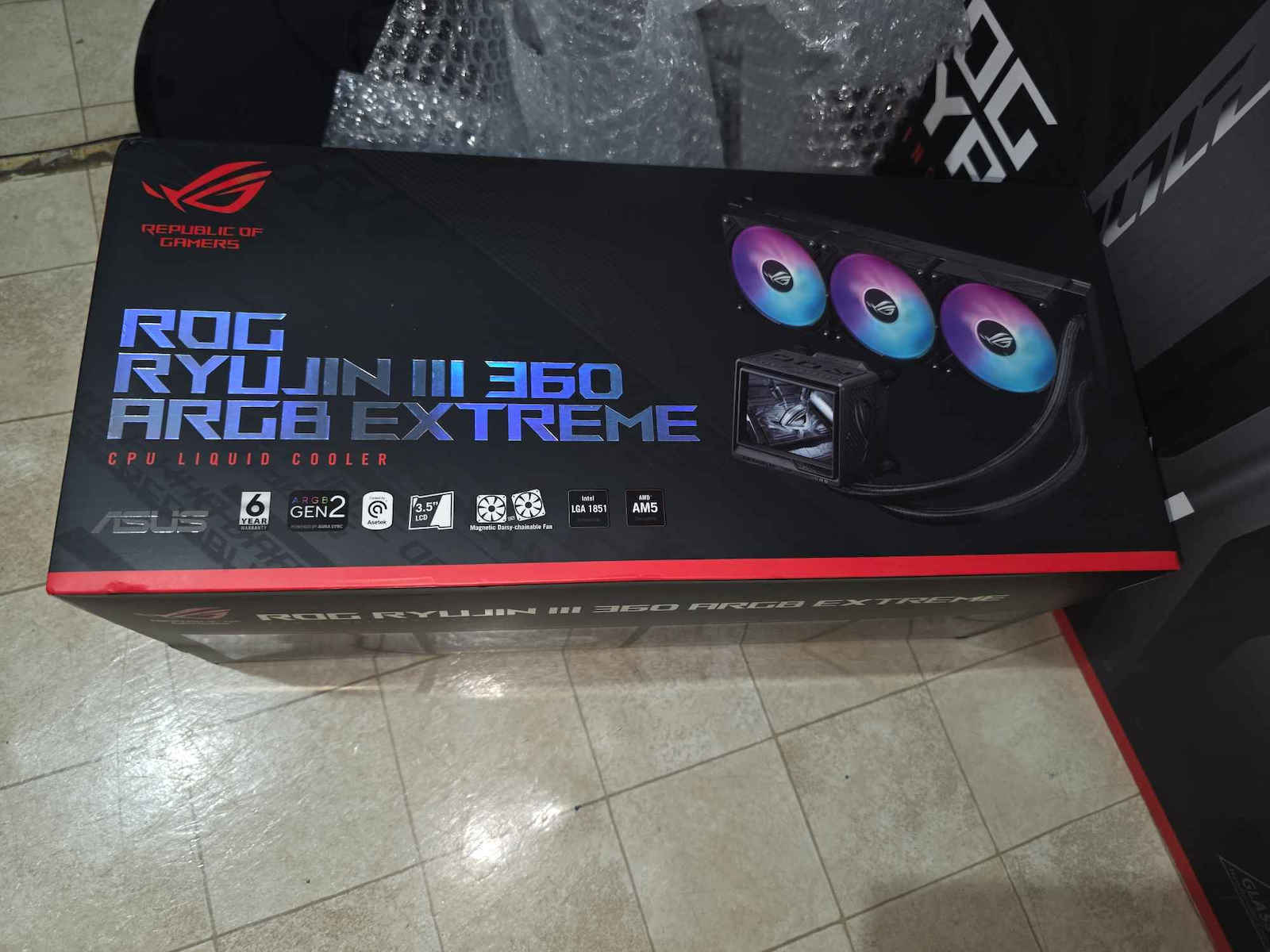 Asus ROG Ryujin III 360 ARGB Extreme v2 Water Cooling AIO CPU With 3 Fans 120mm White