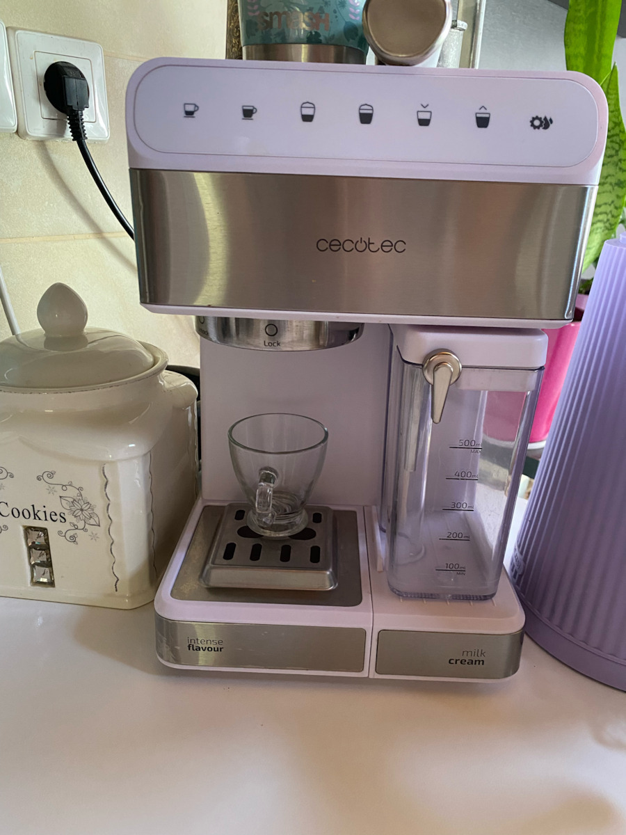 Cecotec Power Instant-ccino 20 Touch Μηχανή Espresso 1350W Πίεσης 20bar για Cappuccino Bianca Series 01557