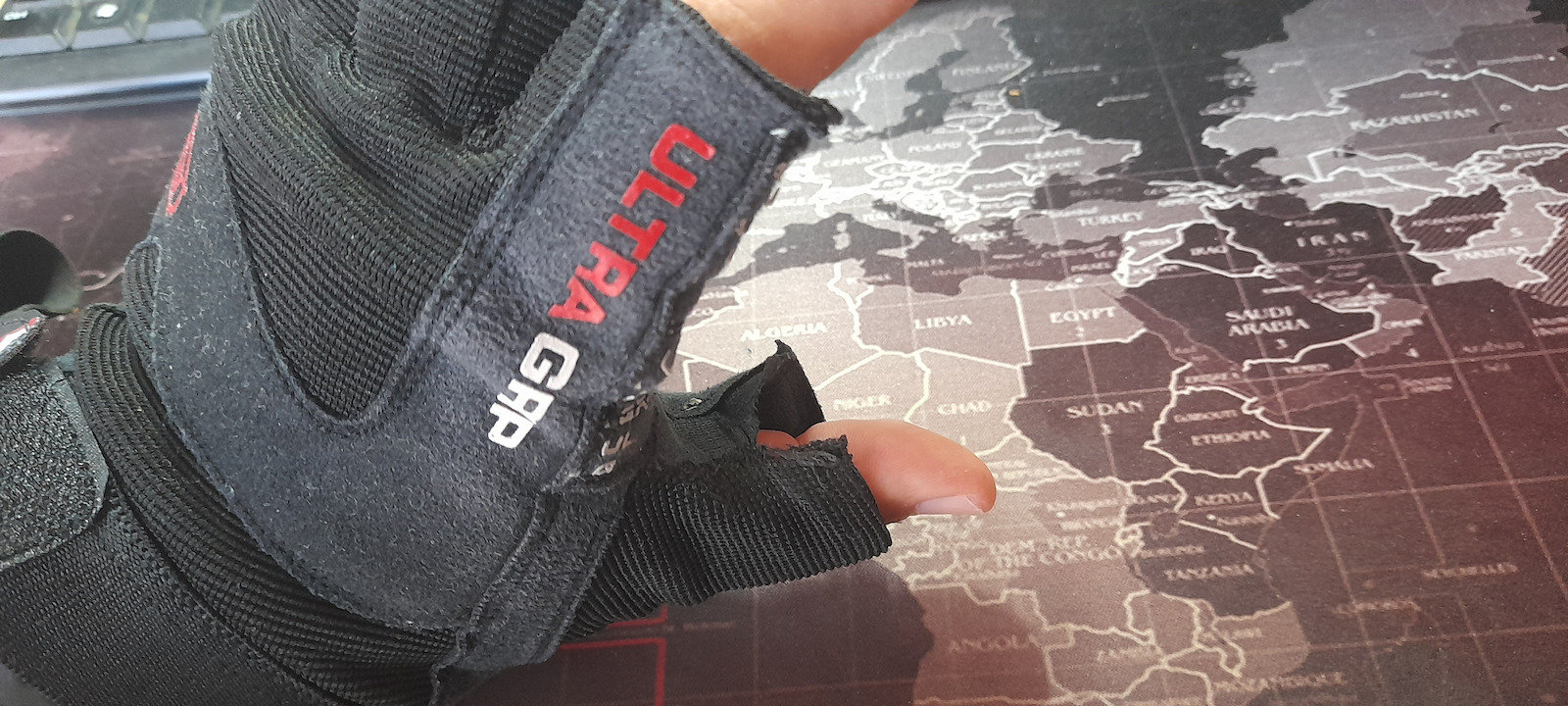 Power System Ultra Grip Ανδρικά Αθλητικά Γάντια Γυμναστηρίου Μαύρα Μαύρα