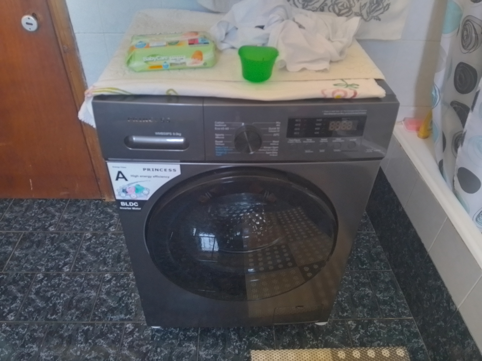 Princess Πλυντήριο Ρούχων 7kg 1400 Στροφών Inverter Motor Ασημί WMBS7CED