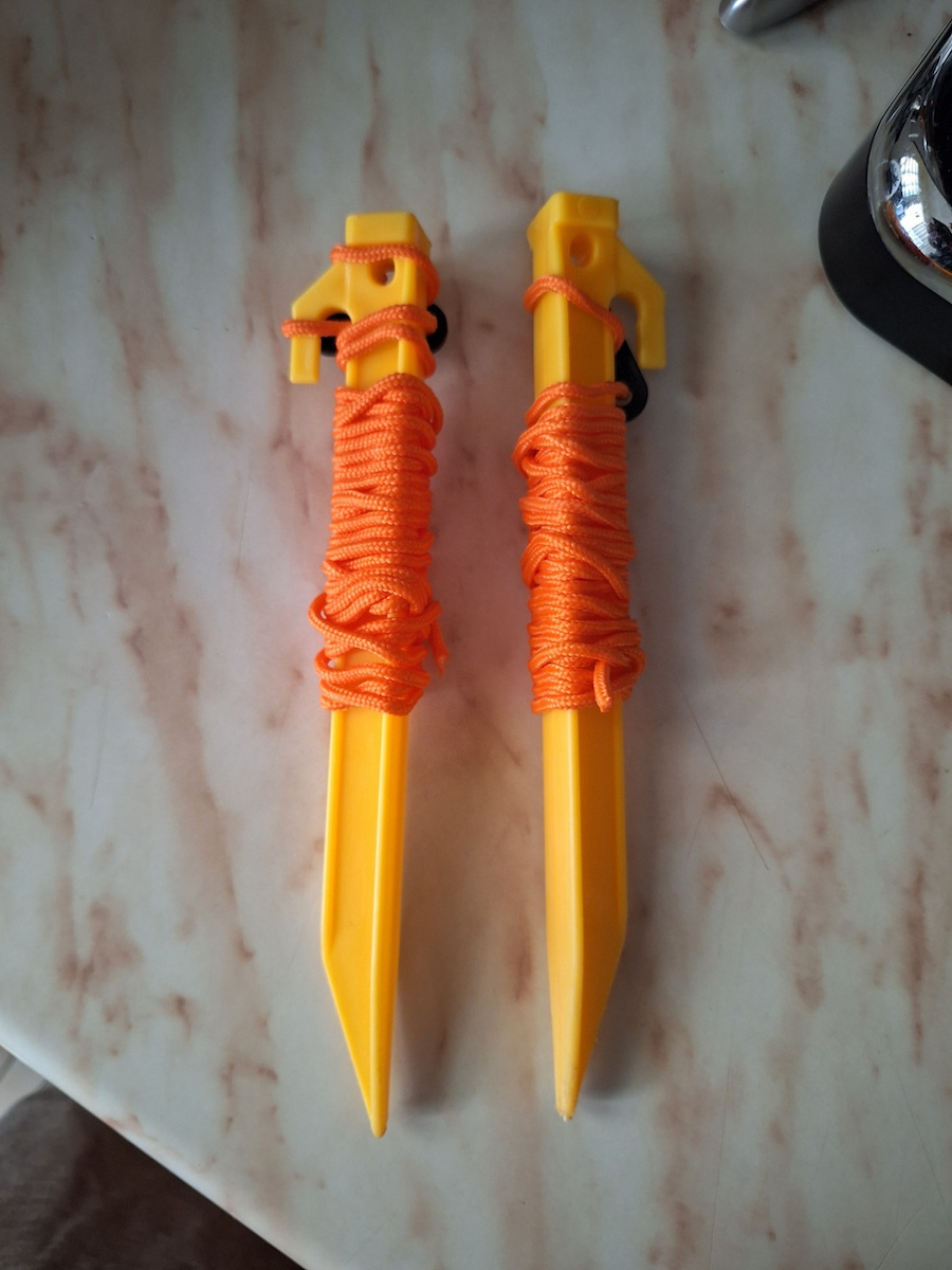 Solart Pegs for Camping Tent Set 2pcs 250cm