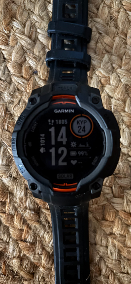 Garmin Instinct 3 Solar Aluminium 45mm Waterproof Smartwatch with Heart Rate Monitor (Black with Black Band)