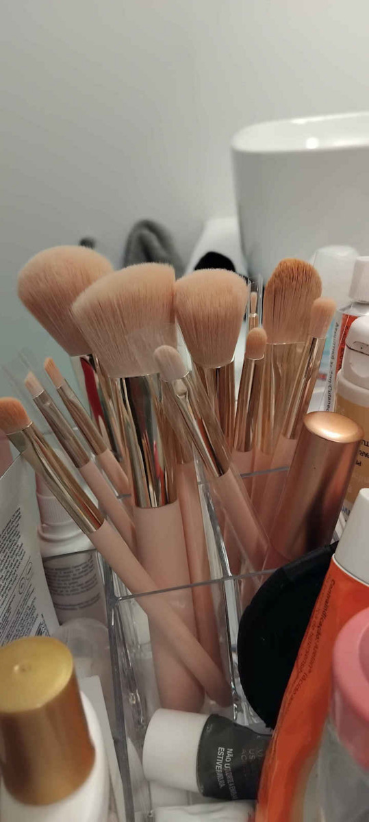 Tools for Beauty Σετ με Πινέλα Μακιγιάζ από Συνθετική Τρίχα Light Pink 12τμχ