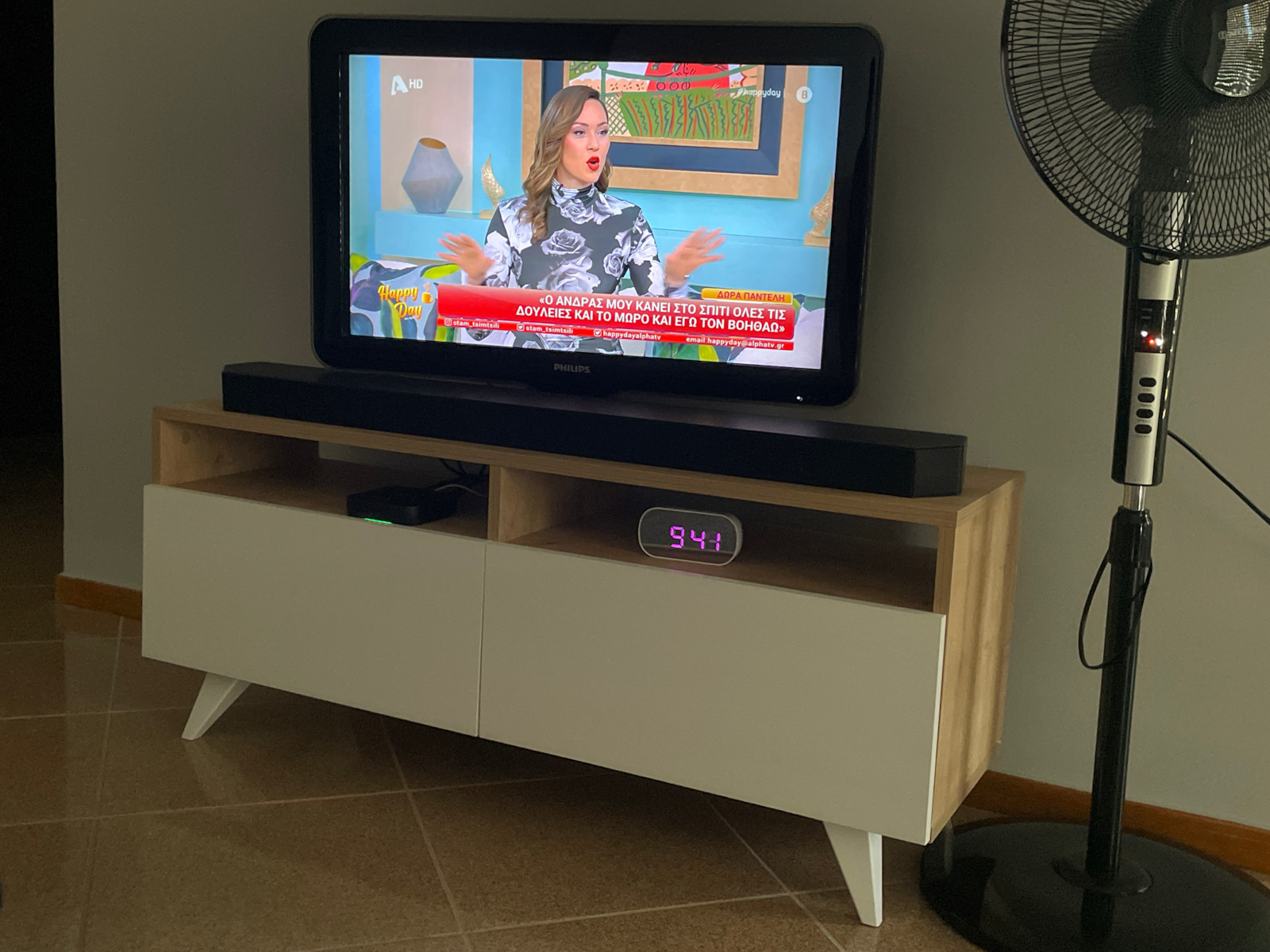 TV Stand Encoy Sonoma - White L120xD35xH50cm