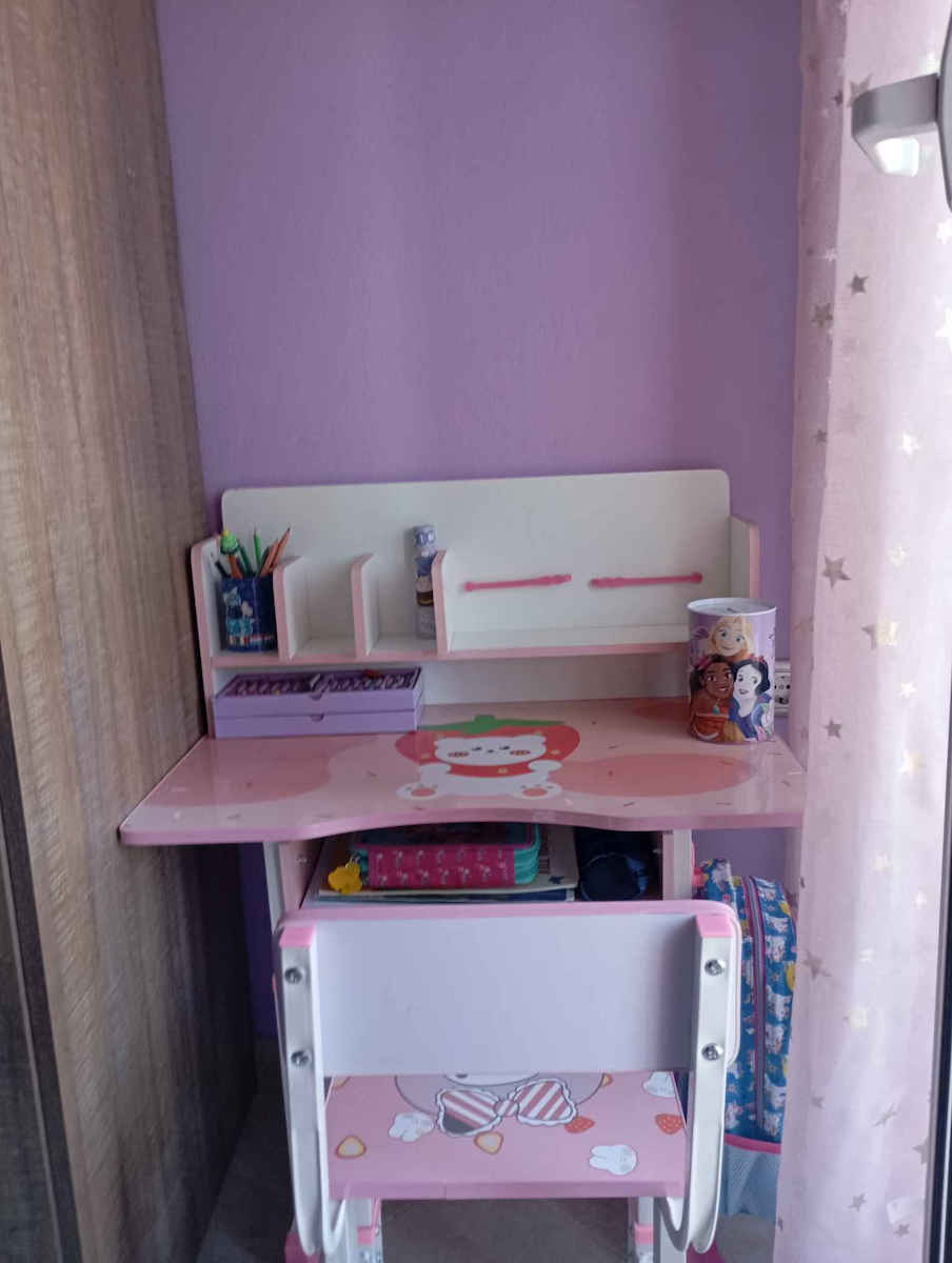 Kids Desk made of Melamine White-Light Blue 70x45x75cm