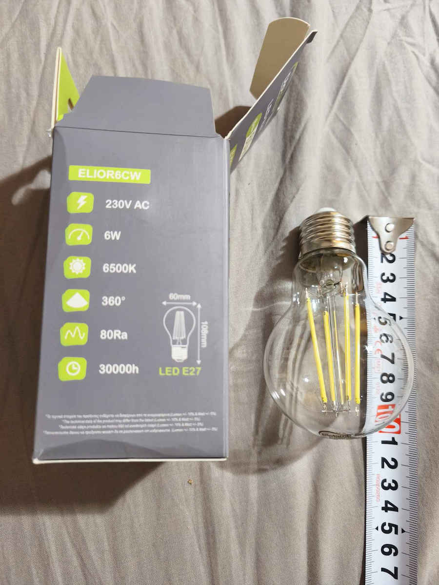 Aca LED Bulb 6W for Socket E27 and Shape A60 Natural White 830lm