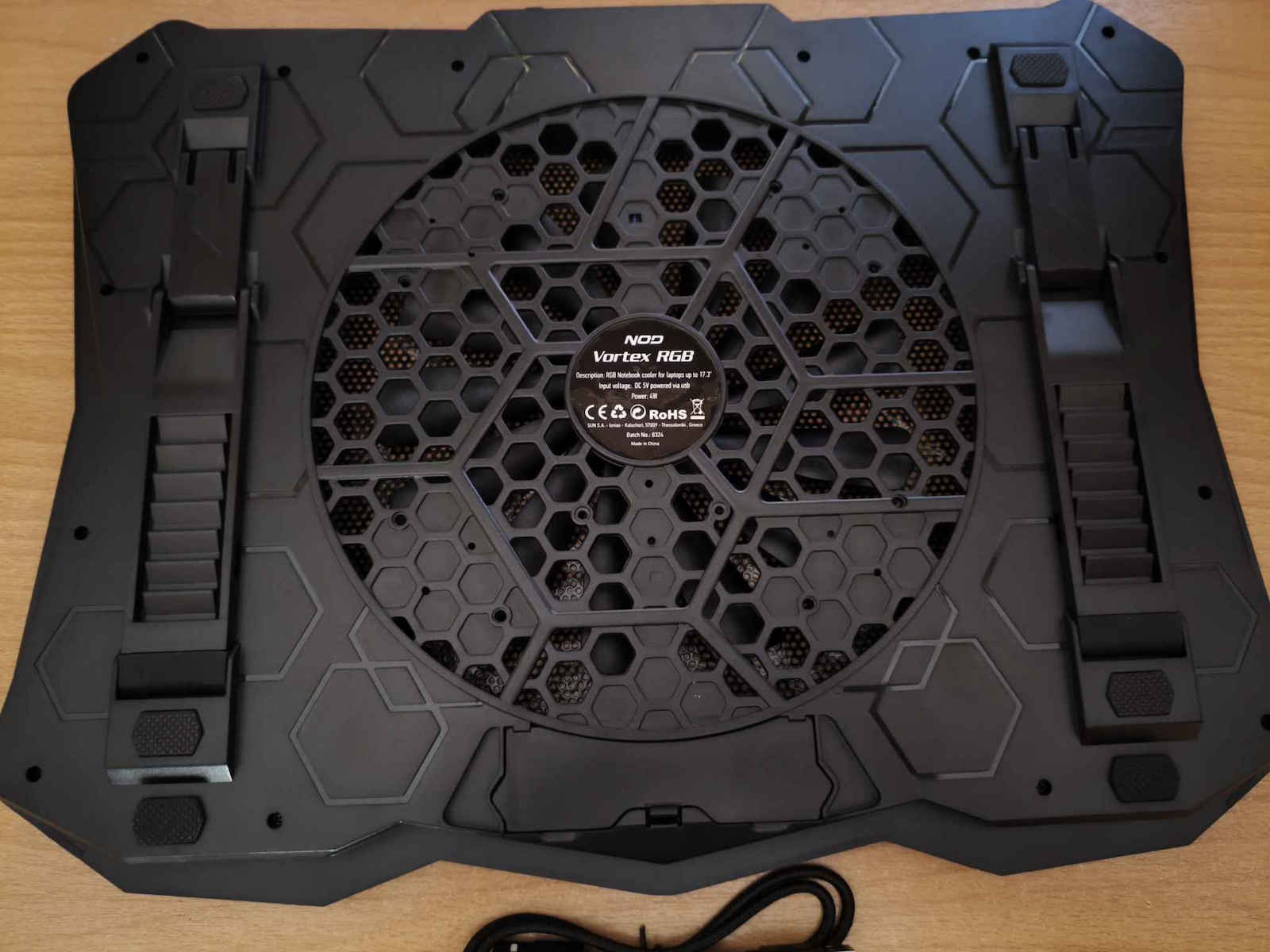 NOD Vortex RGB Cooling Pad για Laptop έως 17.3" με 1 Ανεμιστήρα