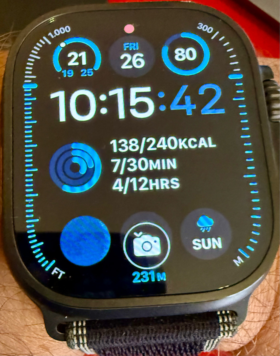 Apple Watch Ultra 3 Titanium 49mm Αδιάβροχο με eSIM και Παλμογράφο (Natural Titanium Case with Light Blue Alpine Loop - Medium)