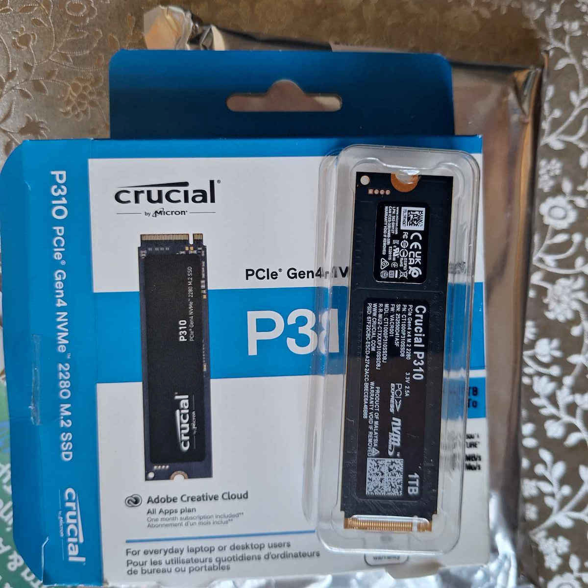 Crucial P310 SSD 2TB τύπου M.2 με σύνδεση PCI Express 4.0 (PS5 Compatible) CT2000P310SSD8