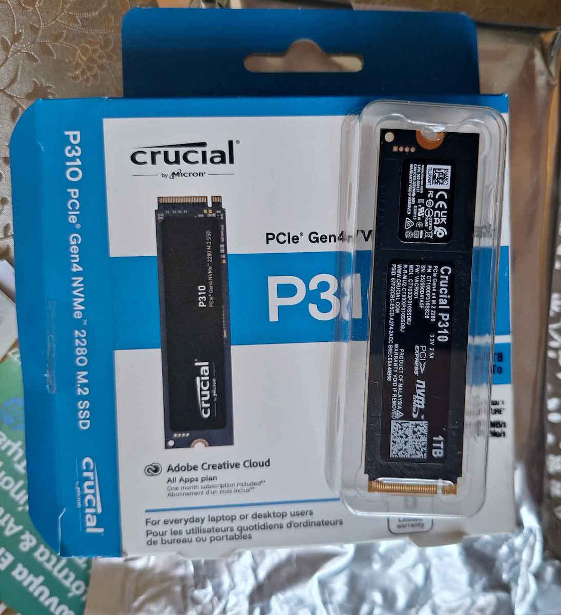Crucial P310 SSD 2TB τύπου M.2 με σύνδεση PCI Express 4.0 (PS5 Compatible) CT2000P310SSD8