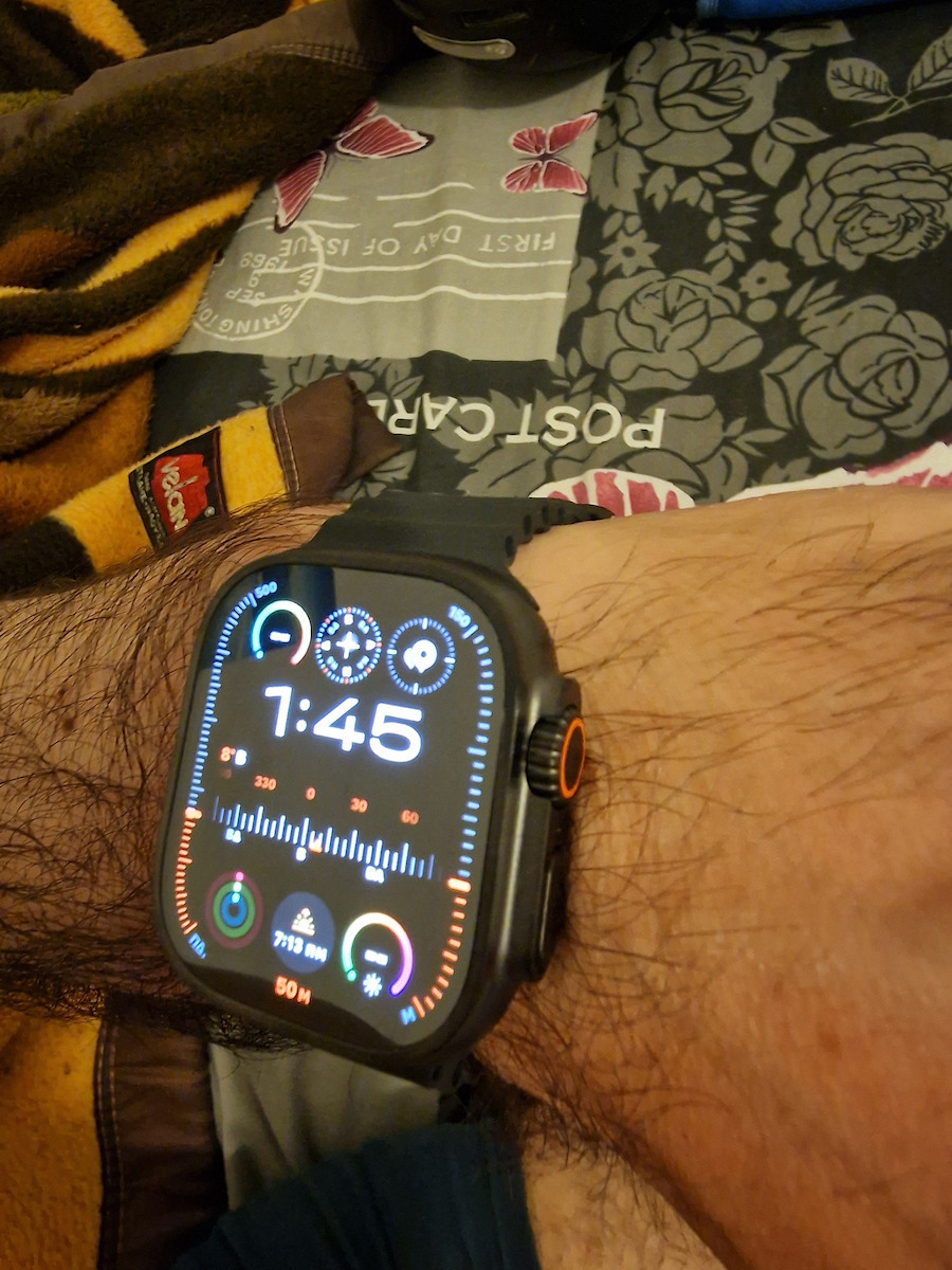 Apple Watch Ultra 3 Titanium 49mm Αδιάβροχο με eSIM και Παλμογράφο (Natural Titanium Case with Light Blue Alpine Loop - Medium)