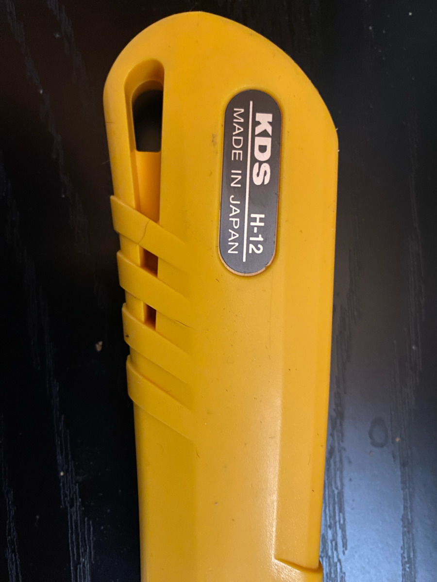 KDS Folding Knife Security with Blade Width 25mm Yellow