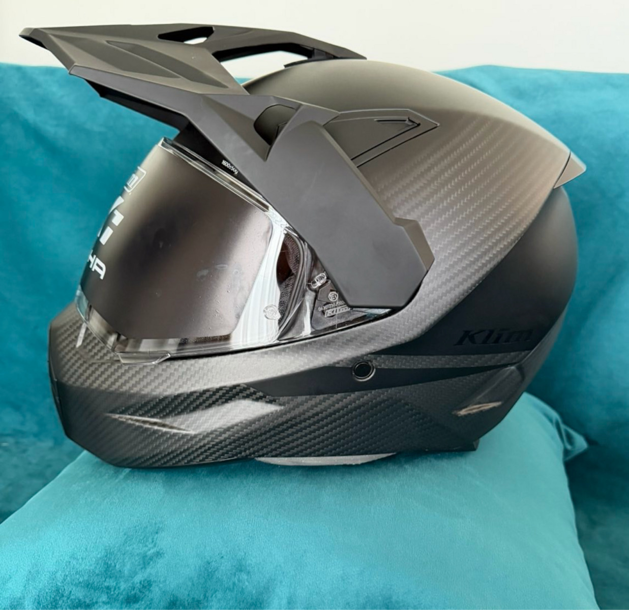 Klim X1 Alpha Carbon Matte Black Motorcycle Helmet On-Off ECE 22.06 DOT 1550gr with Pinlock and Sun Visor