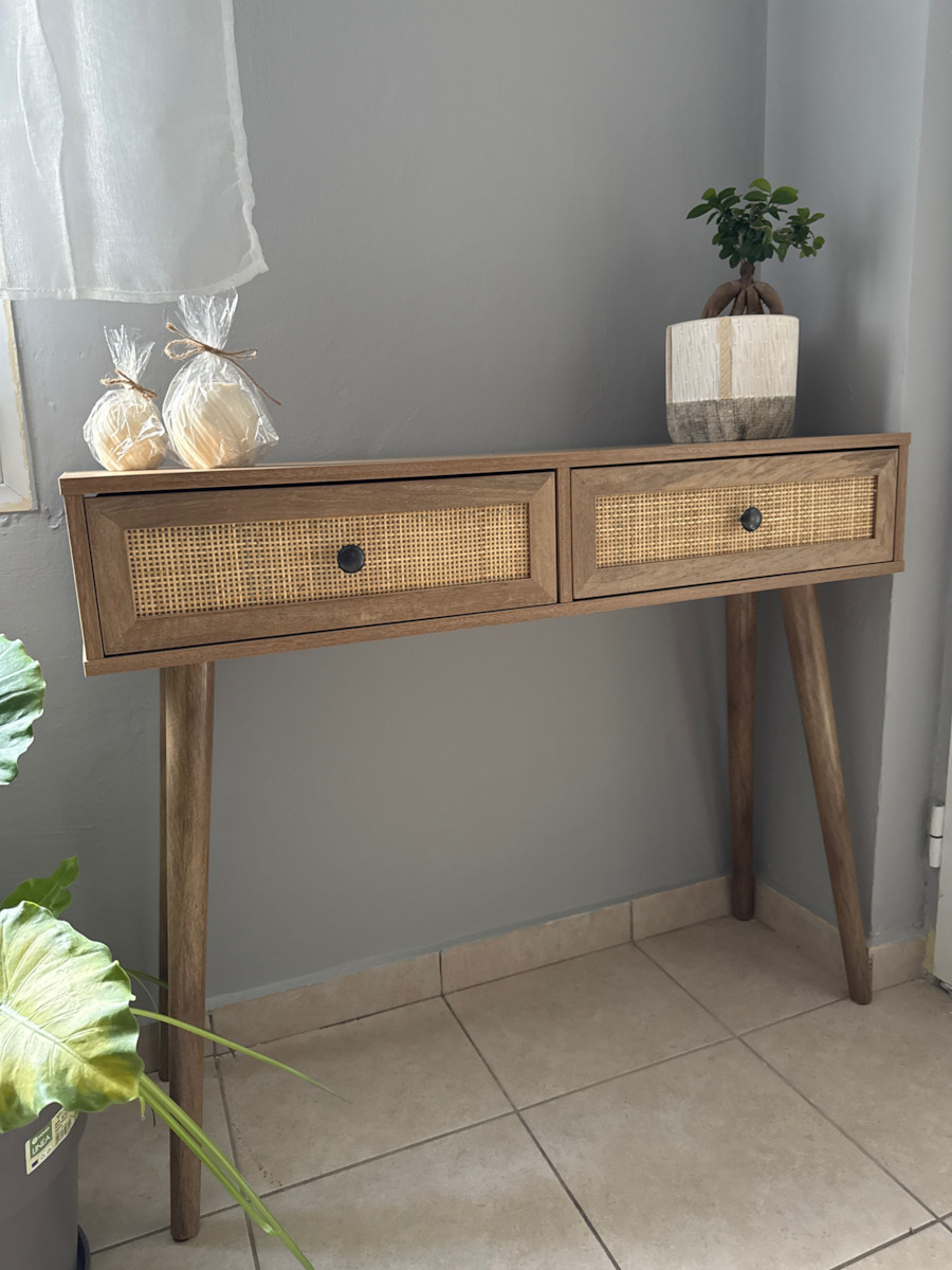 Oslo Wooden Console Table Sonoma L100xW29xH81cm