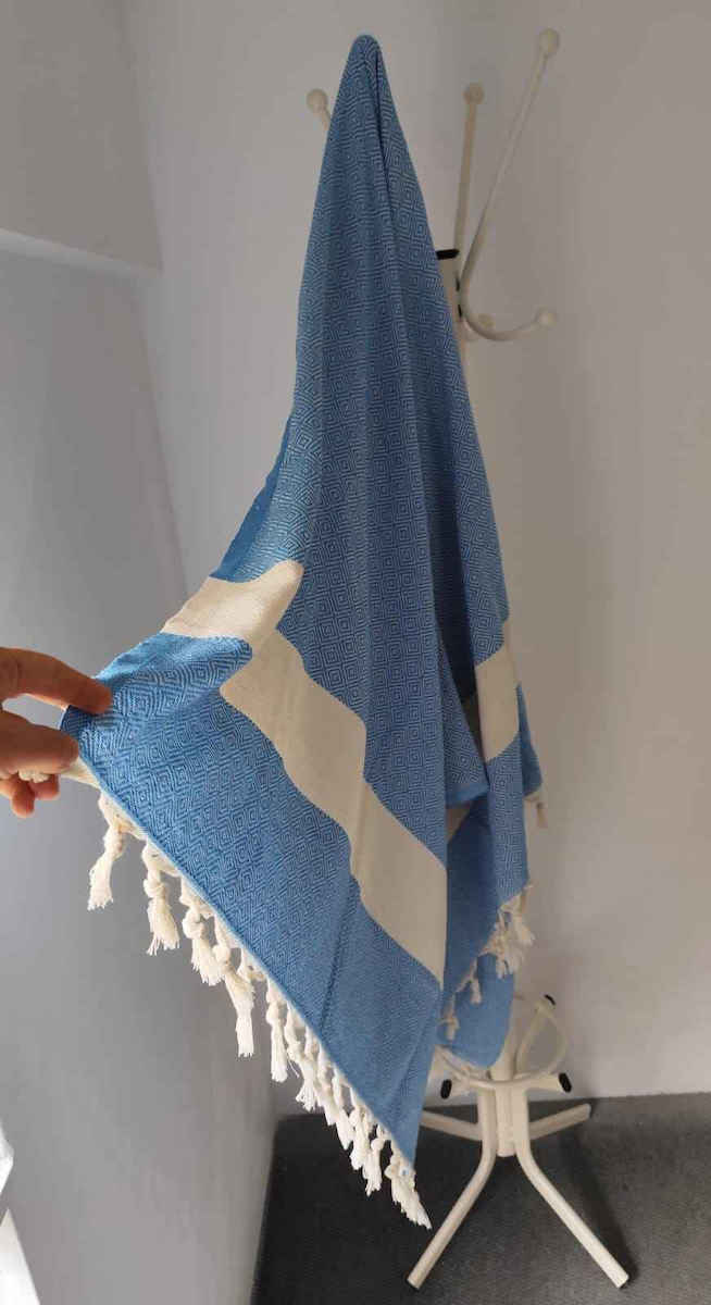 Bangs Light Blue Beach Towels with Fringes 180x85cm