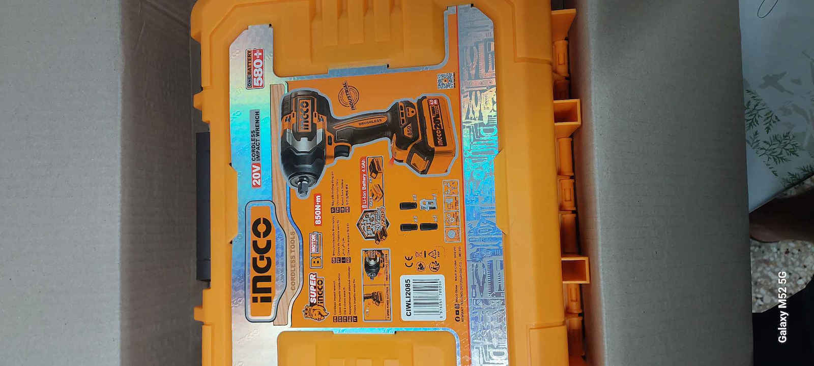 Ingco Brushless Μπουλονόκλειδο Μπαταρίας 20V Solo με Υποδοχή 1/2"