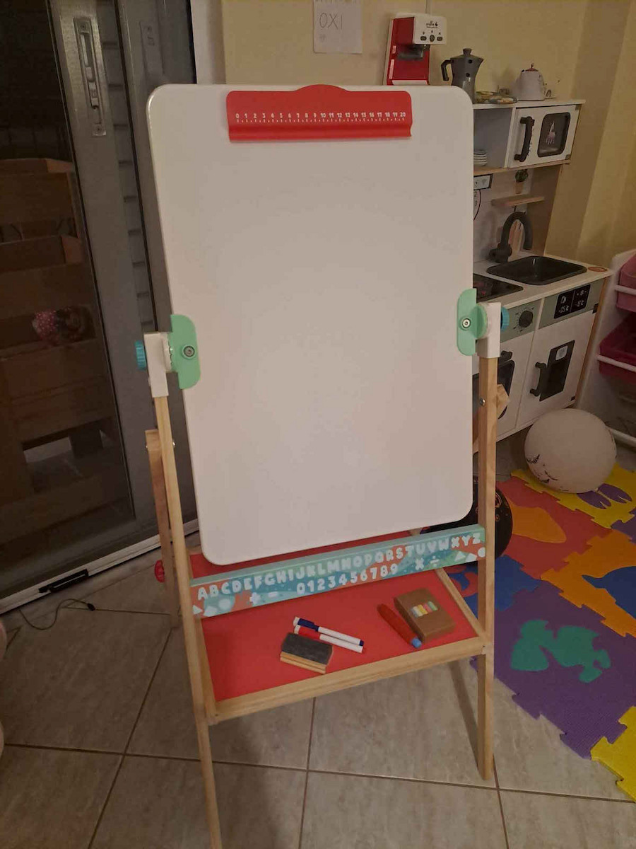 Hape Early Explorer Kinder Tafeln & Staffeleien Μαρκαδόρου / Schwarzes Brett Διπλής Όψης Boden