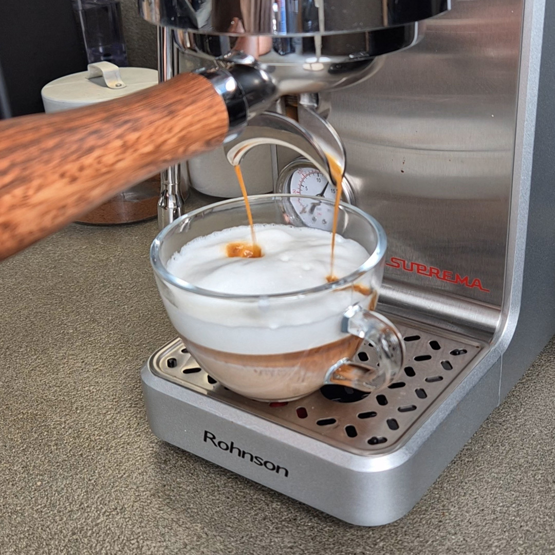 Rohnson Suprema Automatic Espresso Machine 2700W Pressure 20bar Silver