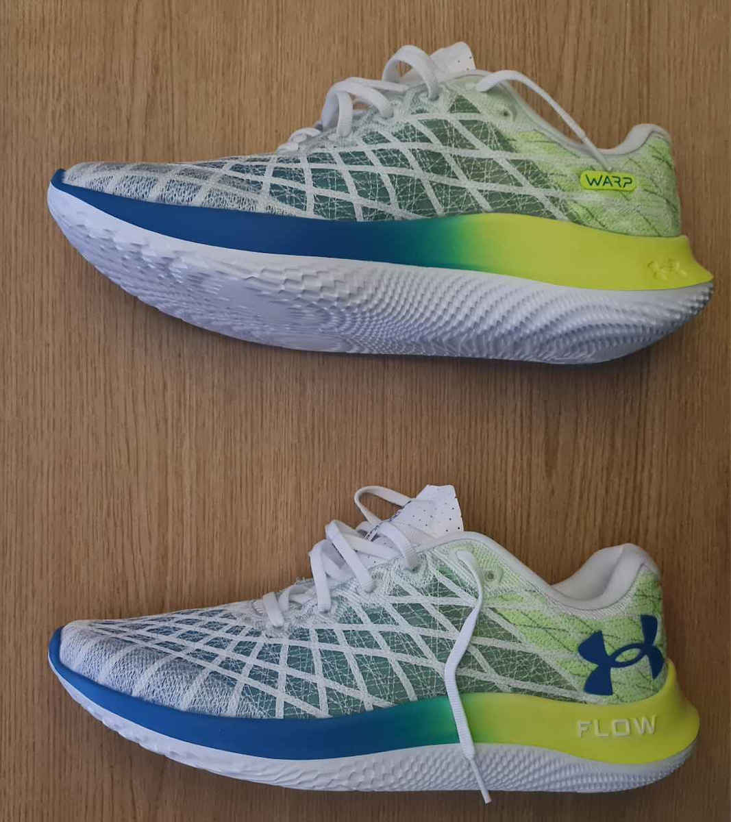 Flow Velociti Wind 2 Sport Shoes Running White / High Vis Yellow / Cruise Blue